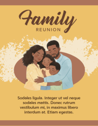 Orange Family Reunion Ulotka Template