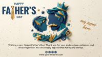 Yellow Illustrative Father's Day Digital Display Umbukiso Wedijithali (16:9) template