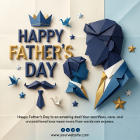 Kuning Father's Day Instagram-opslag Template