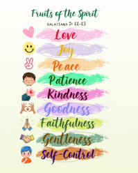 Желтый Fruits of the Spirit Instagram Portrait Template