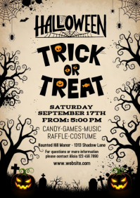 Amarillo Halloween Event A4 Template