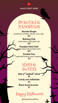 Yellow Halloween Menu Instagram-verhaal Template - Page 2