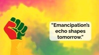 Yellow Illustrative Juneteenth Celebration Quotes  Digital Display (16:9) template