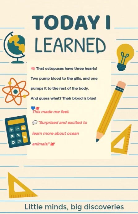Yellow Illustrative Learning Reflection Poster – Fun School Display ...