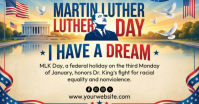 Yellow Illustrative Mlk Day Facebook Shared Image template