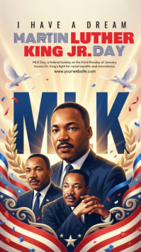 Yellow Illustrative Mlk Day Instagram Story template
