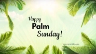 Yellow Illustrative Palm Sunday Designs Twitter Post Twitter-bericht template