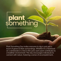 Yellow Illustrative Plant Something Day Instagram Post Video template