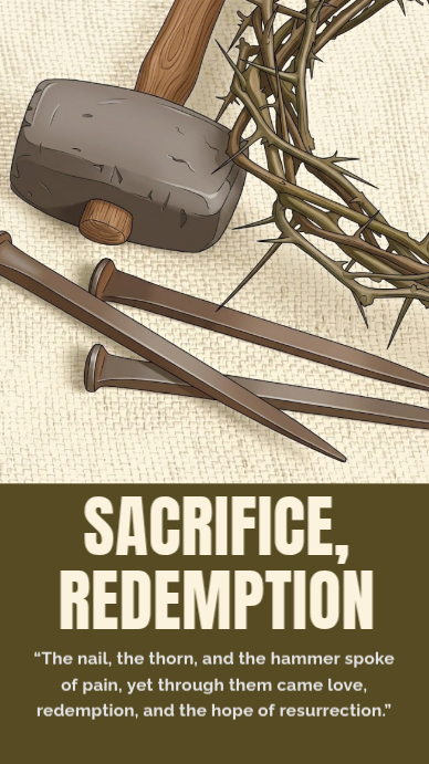 Yellow Illustrative Sacrifice and Redemption Facebook Story Template ...