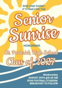 Yellow Illustrative Senior Sunshine  A4 template