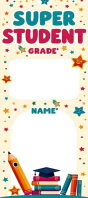 Super Student Cute Star Printable Bookmark Template
