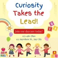 Yellow Ilustratif Kids Daycare Preschool Pos Instagram template