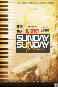 Yellow Jazz Club Event Poster Iphosta template