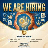 Yellow Job Recruitment Instagram Post template