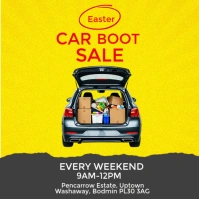 Yellow Joyful A Car Boot Sale  Instagram Post template