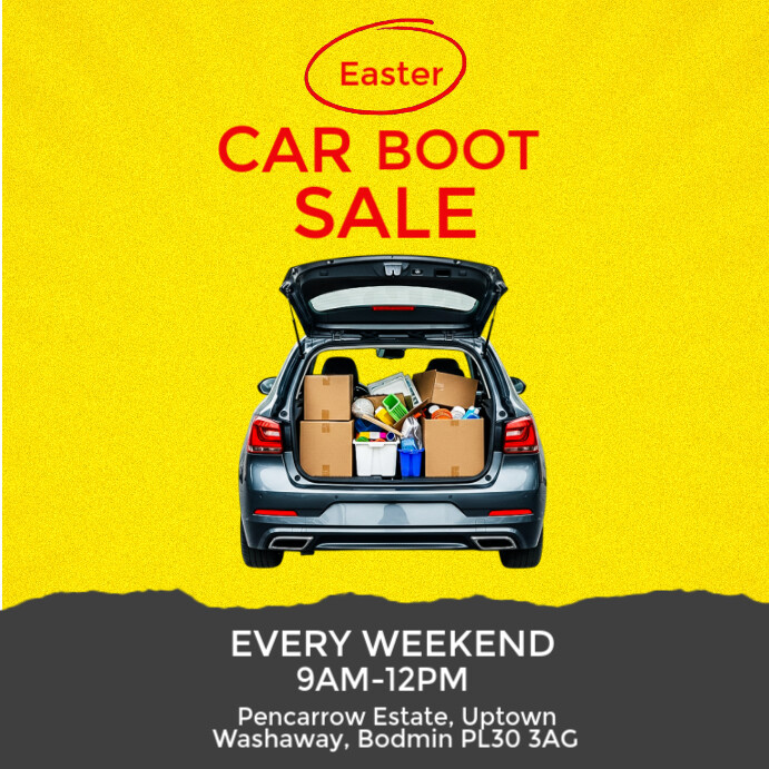 Yellow Joyful A Car Boot Sale Instagram Post Template | PosterMyWall