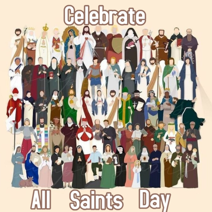 Plantilla de Yellow Joyful All Saints Day Instagram Post | PosterMyWall