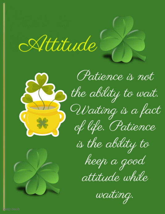 Yellow Joyful Attitude Flyer (us Letter), patience, Template | PosterMyWall