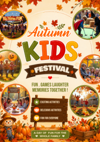 Kuning Autumn Kids Festival A4 Template
