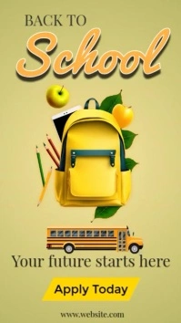Back to School Poster Template | Enrollment & Education Promo Design Reel Instagram