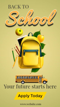 Orange Back to School Instagram-Reel Template