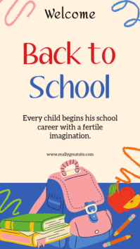 Yellow Joyful Back to School Instagram Story template
