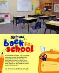 Yellow Joyful Back To School Kids Animation  Instagram Portrait template