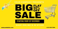 Yellow Joyful black Big sale Eventbrite Banner template