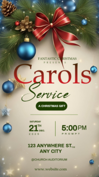 Yellow Joyful Carols Service Instagram Story template