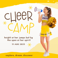 Yellow Joyful Cheer Camp Instagram Post template