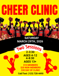 Yellow Joyful Cheer Clinic Flyer Folder (US Letter) template