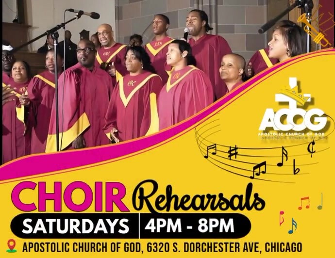 Yellow Joyful Choir Rehearsal  Flyer (us Letter) template