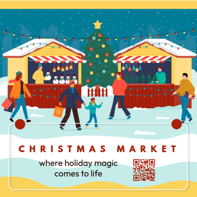 Yellow Christmas Market Design