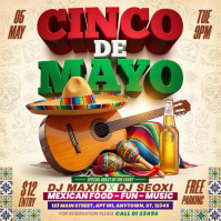 Yellow Joyful Cinco de Mayo Celebration Square Video template