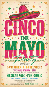 Yellow Joyful Cinco de Mayo Party Instagram Story Video template