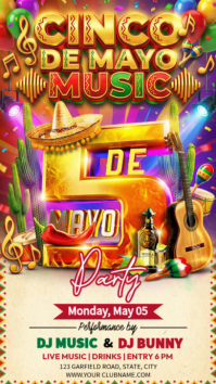 Yellow Joyful Cinco de Mayo Party Instagram Story Indaba yaku-Instagram template