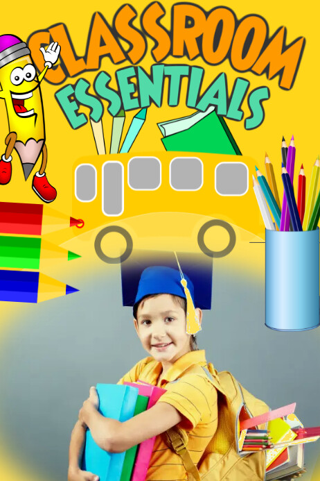 Yellow Joyful Classroom Essential Poster Template | PosterMyWall