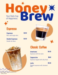 Amarillo Coffee Menu Flyer Template - Page 1
