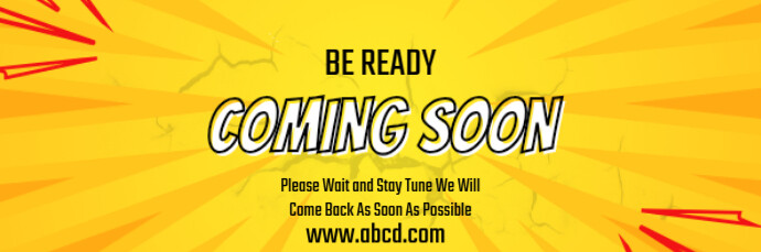 Mail Yellow Header Example Yellow Joyful Coming Soon Email Header Template | PosterMyWall