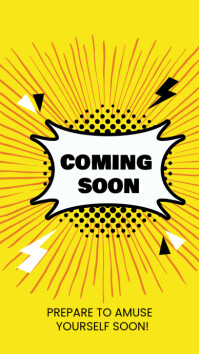 Yellow Joyful Coming Soon Instagram Story template