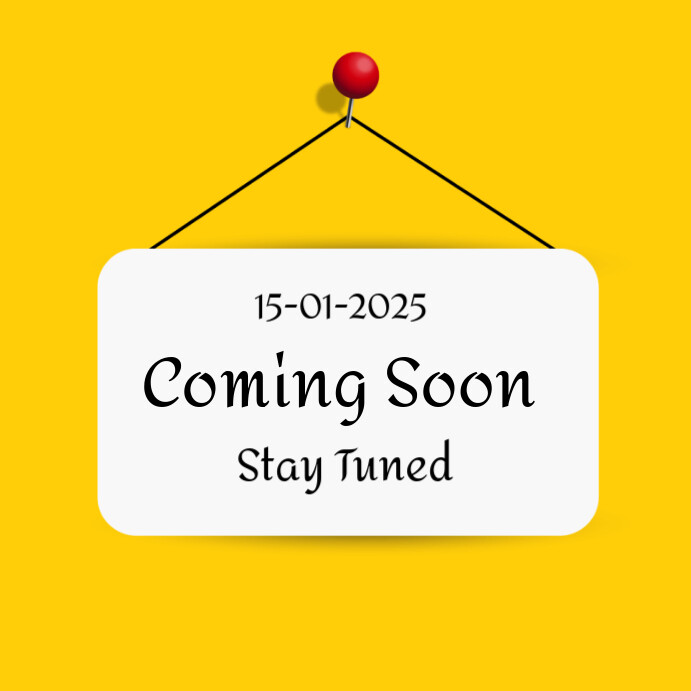 Copy of Yellow Joyful Coming Soon Square (1:1) | PosterMyWall