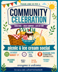 Yellow Community Celebration Instagram Portrait Template