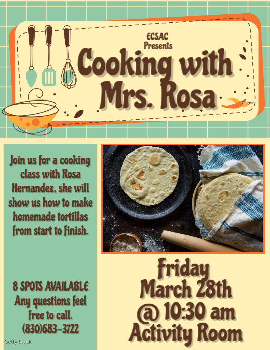 Yellow Cooking Class Flyers Template | PosterMyWall