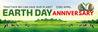 Yellow Joyful Earth Day Twitter Banner template