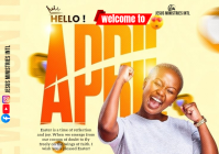 Yellow Joyful Easter Celebration A5 template