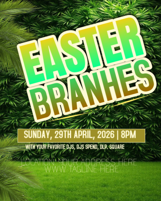 Modello Yellow Joyful Easter Party Instagram Portrait | PosterMyWall