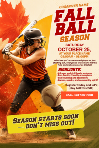 Yellow Fall Ball Sports Event Tumblr-grafik Template