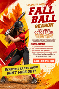 Amarillo Fall Baseball Season Tumblr-grafik Template