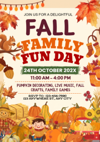 Giallo Fall Family Fun Day A4 Template