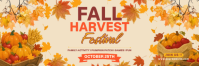 Yellow Fall Harvest Festival Twitter Banner Template